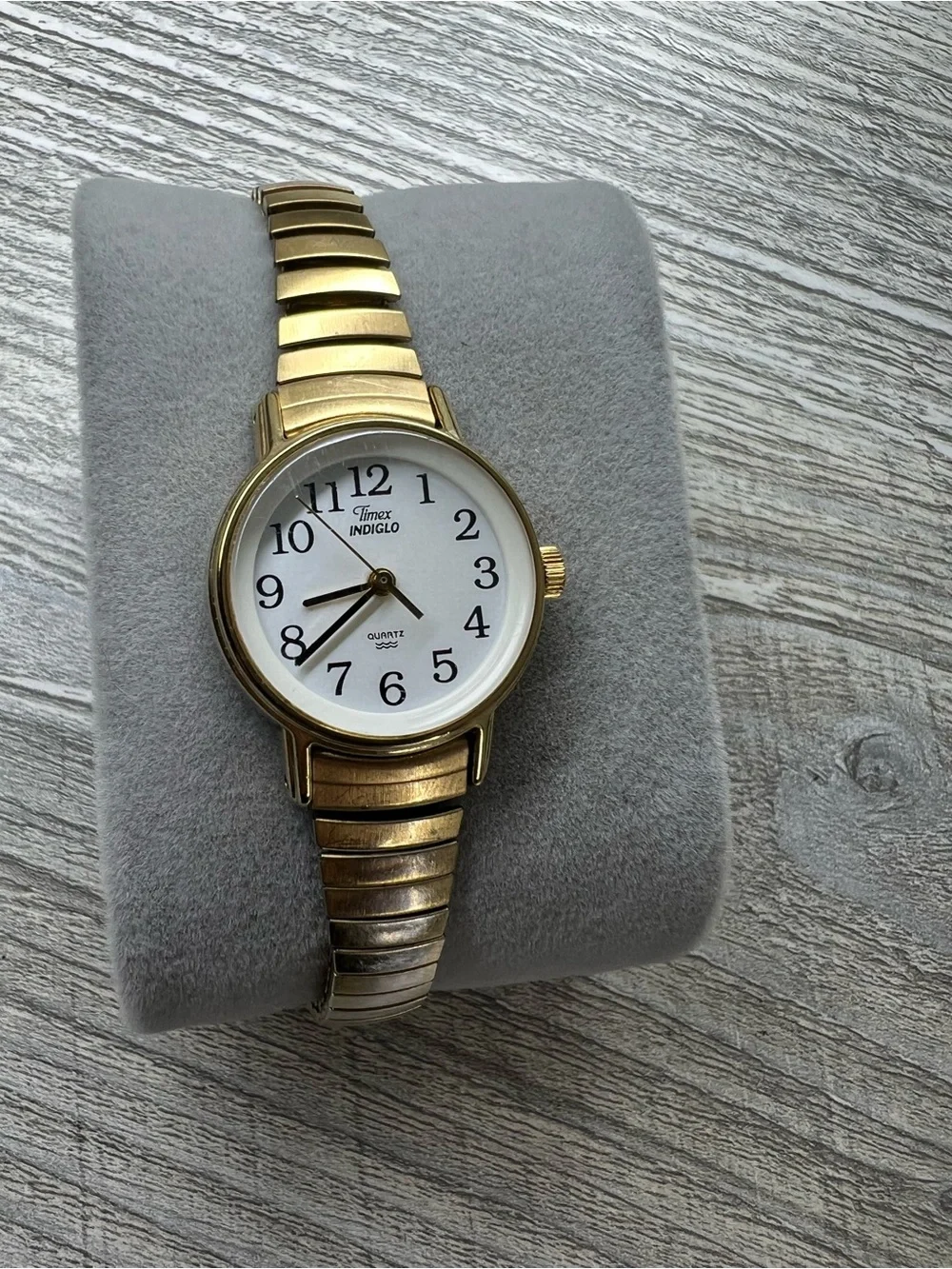 Timex indiglo Gold-Tone Women's Watch with White Dial